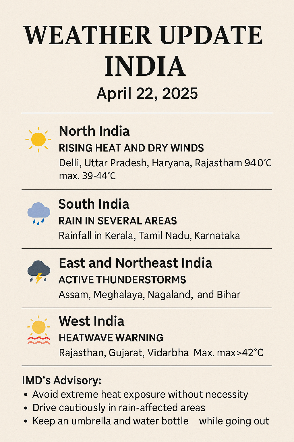 India Weather Report Today