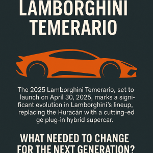 Lamborghini Temerario : Launch on April 30